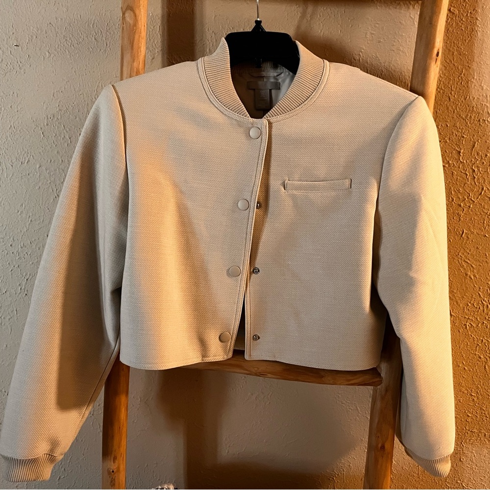 H&M “short jacket with shoulder pads”